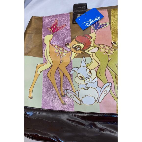 Disney Bambi and Thumper Rabbit Glitter Tote Bag NOS with Tag - Picture 2 of 7